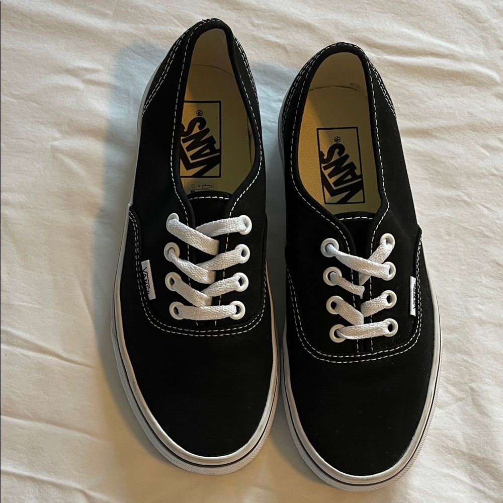 Vans Black and White womens Sneakers size 6.5